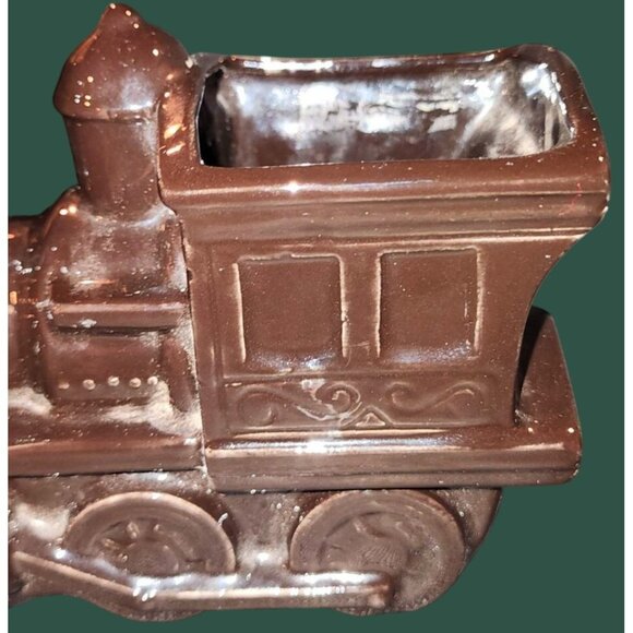 Vintage Ceramic Train Locomotive Planter Steampunk - Picture 3 of 9